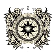 astrology tattoo design idea