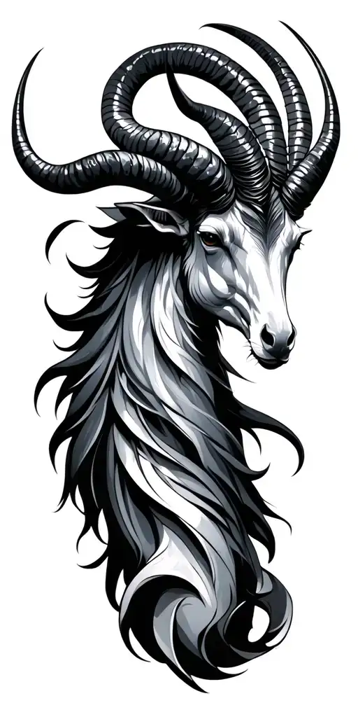 Capricorn tattoo design idea