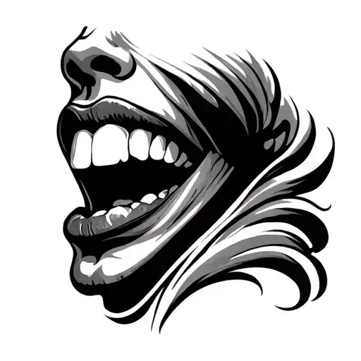 Throat tattoo design idea