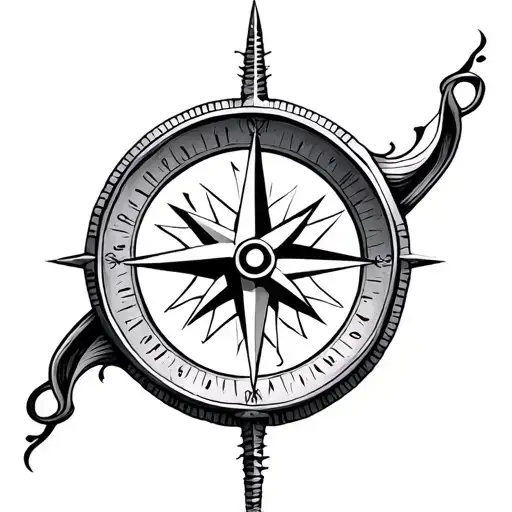 Infinity Compass tattoo design idea