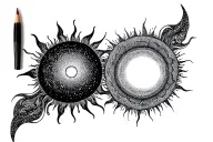 Sun and Luna tattoo design idea