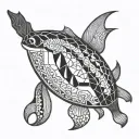 sea creature simple tattoo design idea