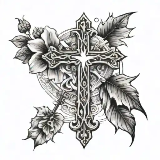 A tattoo idea of a cross with july 31st 1972 on the top and august 13th 2010 on the bottom tattoo design idea