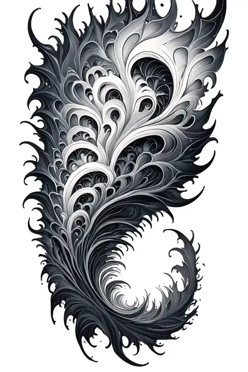 fractal forearm  sleeve tattoo design idea