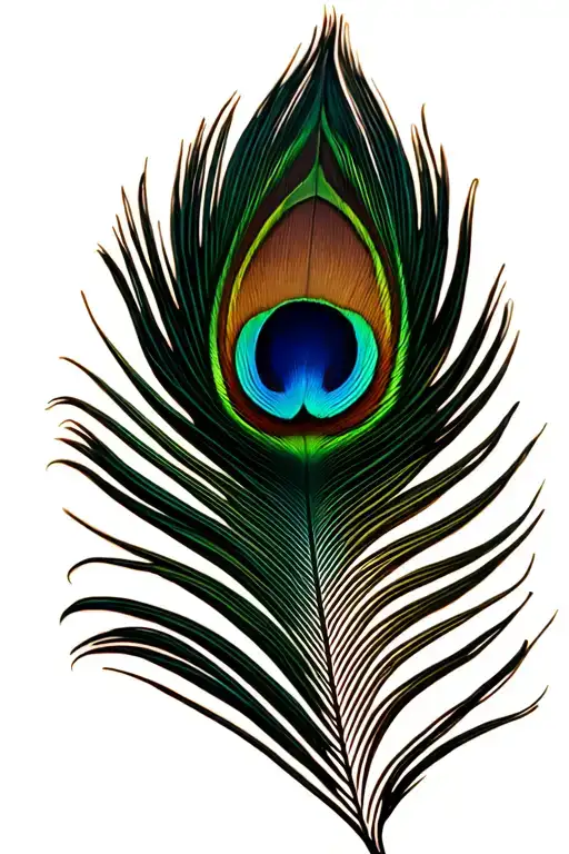 peacock feather feather feather tattoo design idea
