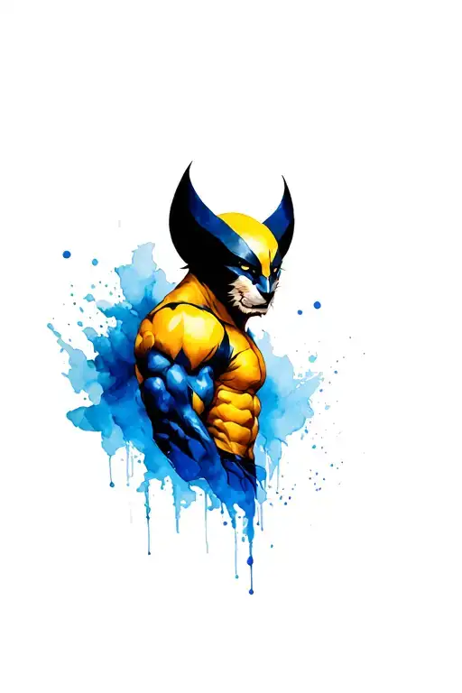 wolverine animal tattoo design idea