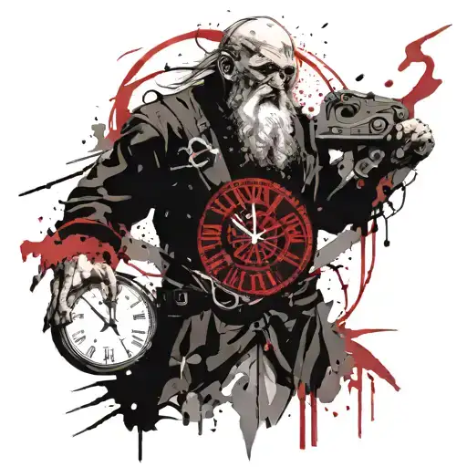 Father time   tattoo design idea