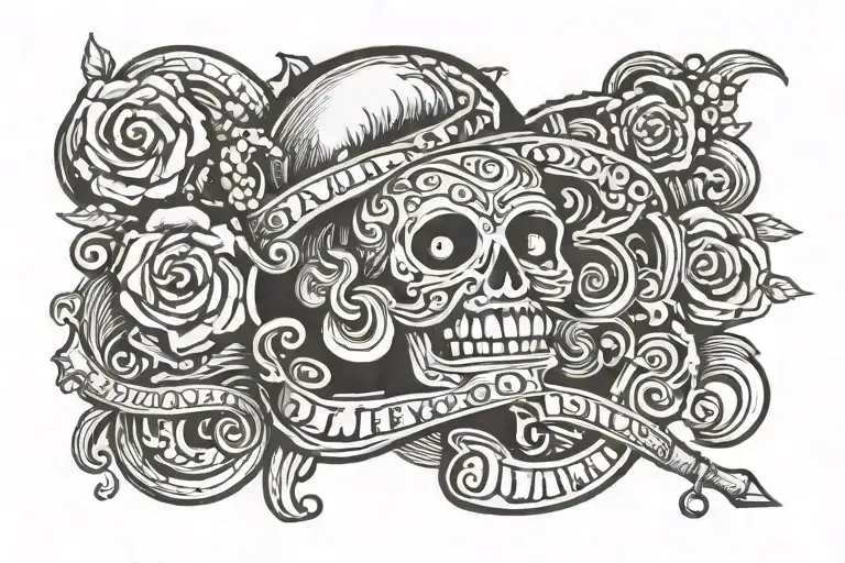 DUMM I LIVE CANO tattoo design idea