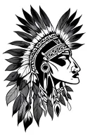 native Cherokee tribal patterns tattoo design idea