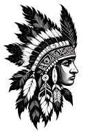 native Cherokee tribal patterns tattoo design idea