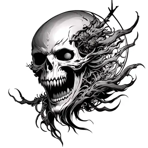 shinigami god of death tattoo design idea