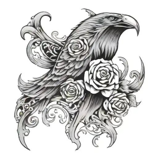 Outlaw tattoo design Bavaria black grey tattoo tattoo design idea