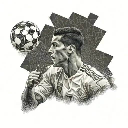 cristiano ronaldo and number 7 tattoo design idea