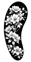 cherry blossom tree tattoo design idea
