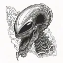 xenomorph Alien tattoo design idea