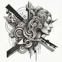 overthinking abstract design tattoo design idea