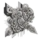 overthinking abstract design tattoo design idea