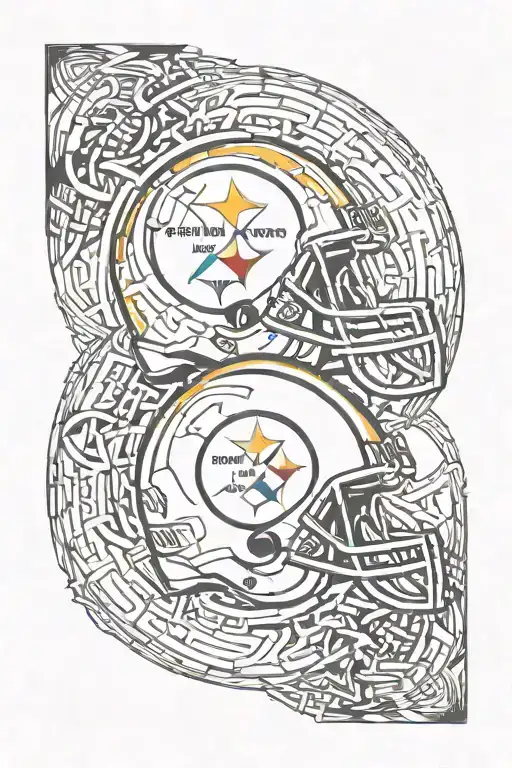 Pittsburgh Steelers logo intertwined tattoo design idea