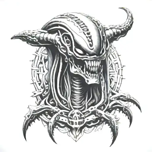 xenomorph tattoo design idea