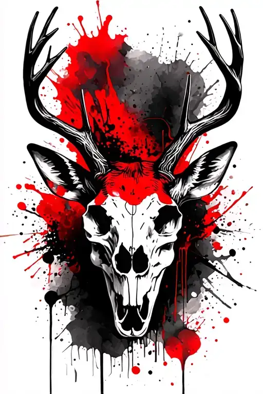 Deer Skull tattoo design idea