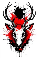 Deer Skull tattoo design idea