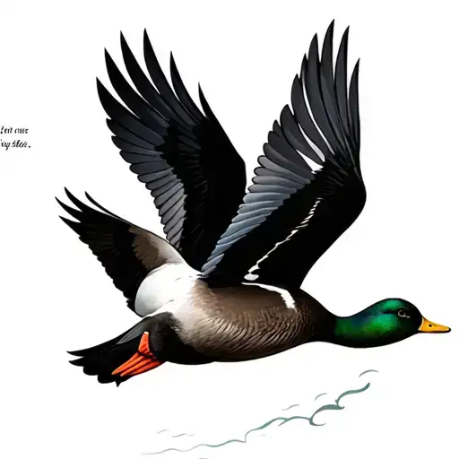 ducks flying with Bible verse  tattoo design idea