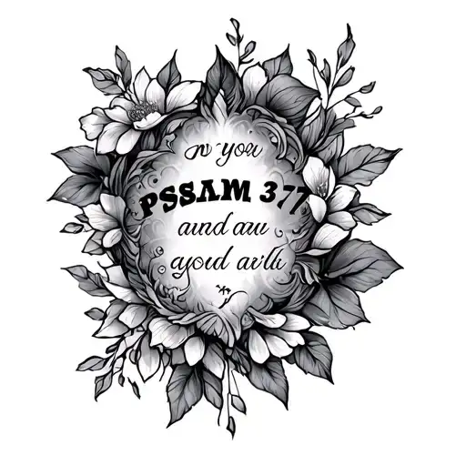 Psalm 3:7 tattoo design idea
