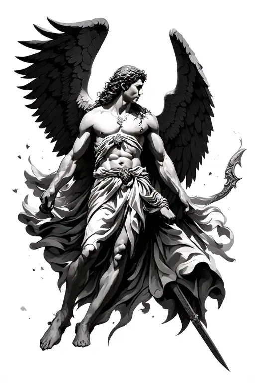 Raphael Archangel tattoo design idea