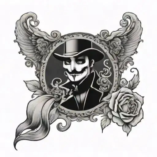 Phantom Of The Opera tattoo design idea