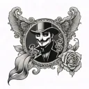 Phantom Of The Opera tattoo design idea