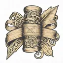 bandage wrapped tightly tattoo design idea