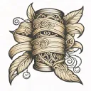 bandage wrapped tightly tattoo design idea