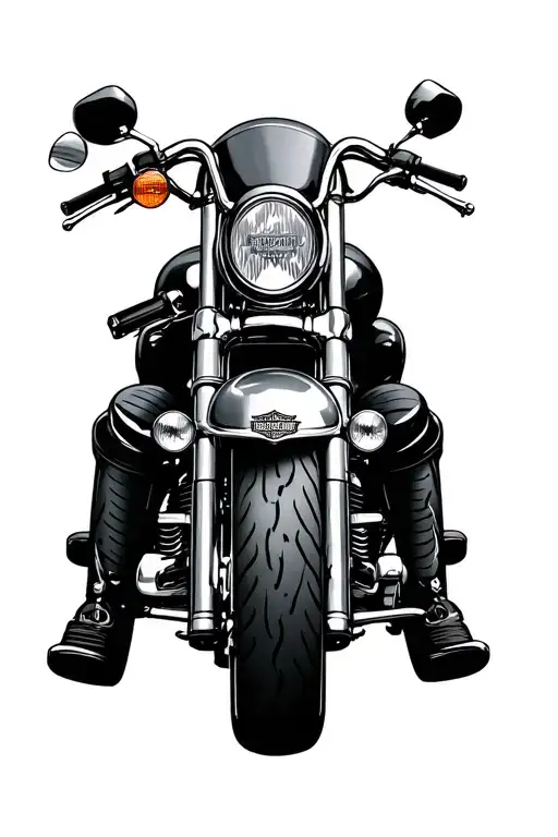 harley davidson motorcycle tattoo design idea