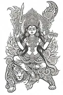 Goddess Durga tattoo design idea