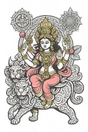 Goddess Durga tattoo design idea
