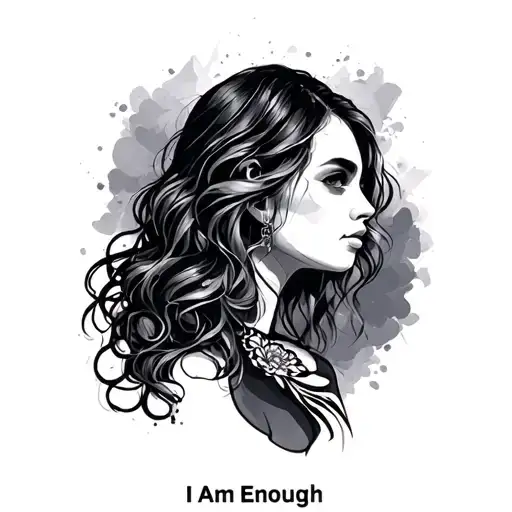 I Am Enough tattoo design idea