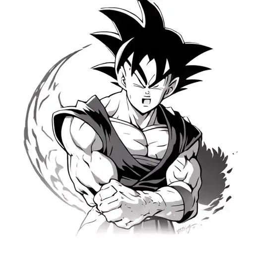 Dragon Ball Z character tattoo design idea