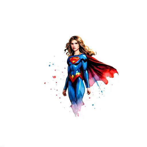 Supergirl tattoo design idea