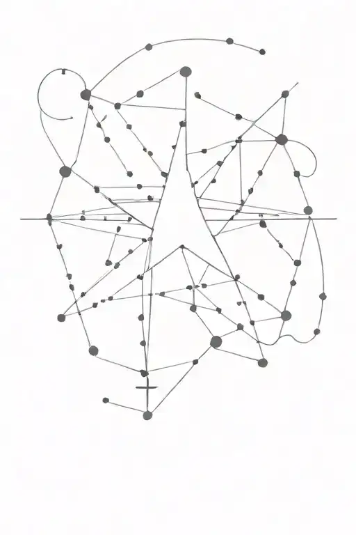 saggitarius star constellation tattoo design idea