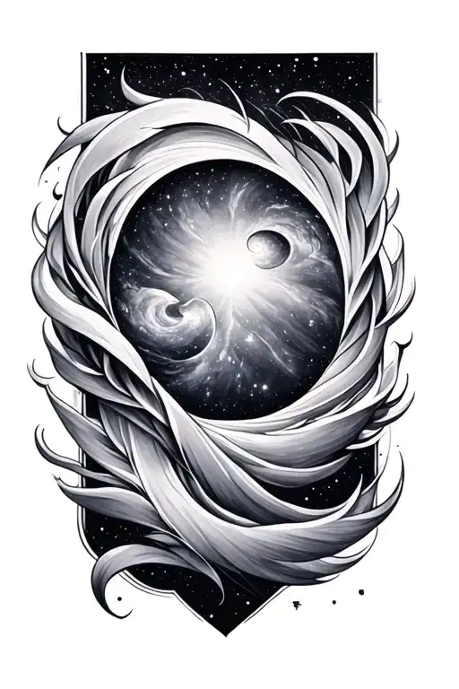 Galaxy tattoo design idea