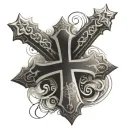 cross philippians 4:13 tattoo design idea