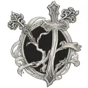 cross philippians 4:13 tattoo design idea