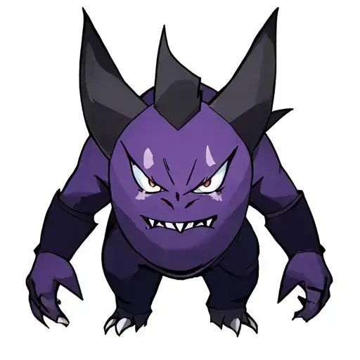 gengar pokemon as black magician from yugioh tattoo design idea