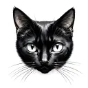 It is a ** black cat* - penetrating eyes - slender and agile body - enigmatic expression2. ** Personality and Simbo tattoo design idea