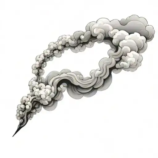 Filler Clouds and Smoke tattoo design idea