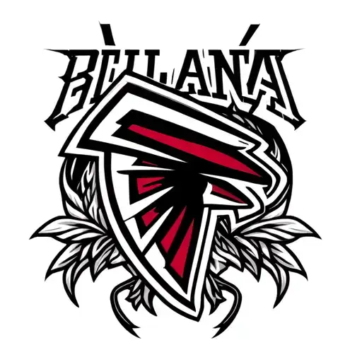 Atlanta falcons braves logo intertwined tattoo design idea