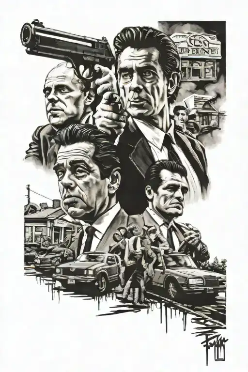 goodfellas mafia scene tattoo design idea