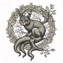 raaba in yggdrasil tree tattoo design idea