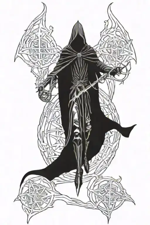 nazgul lord of the rings tattoo design idea
