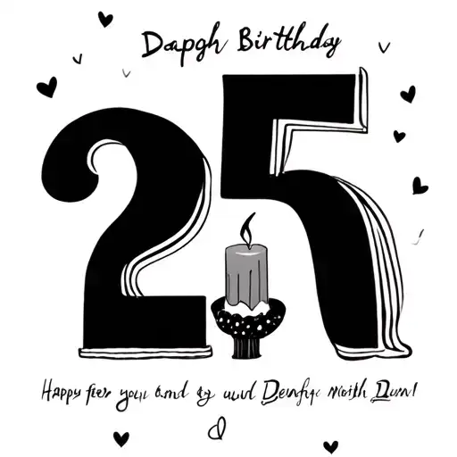 daughter birthday date tattoo design idea